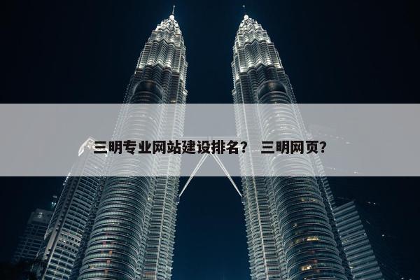 三明专业网站建设排名？ 三明网页？