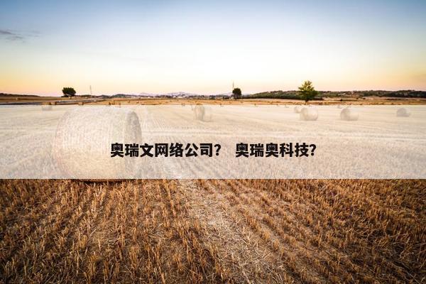 奥瑞文网络公司？ 奥瑞奥科技？