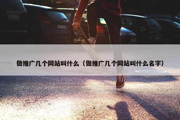 做推广几个网站叫什么（做推广几个网站叫什么名字）