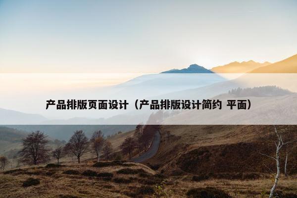 产品排版页面设计（产品排版设计简约 平面）