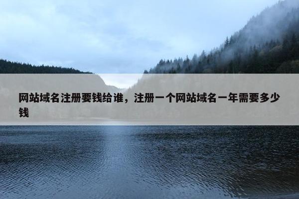 网站域名注册要钱给谁，注册一个网站域名一年需要多少钱