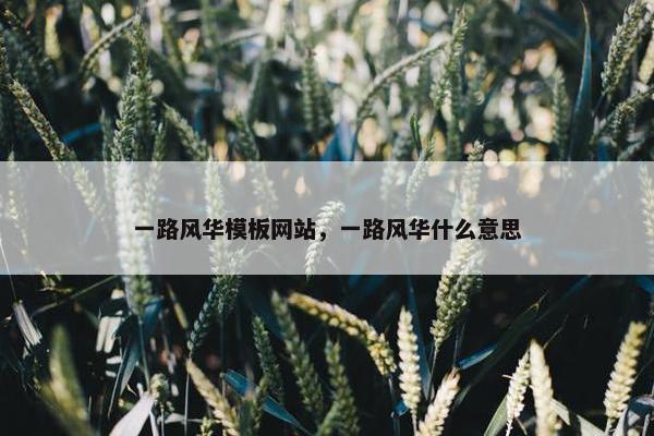 一路风华模板网站，一路风华什么意思