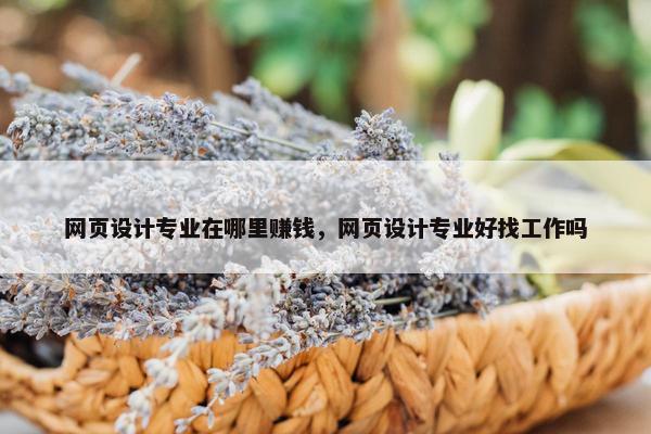 网页设计专业在哪里赚钱，网页设计专业好找工作吗