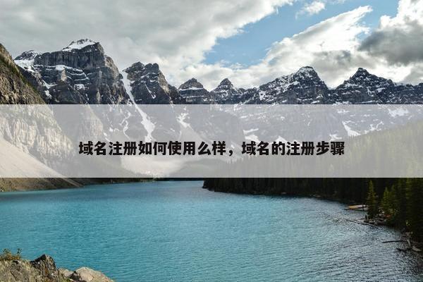 域名注册如何使用么样，域名的注册步骤