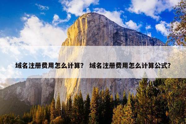 域名注册费用怎么计算？ 域名注册费用怎么计算公式？