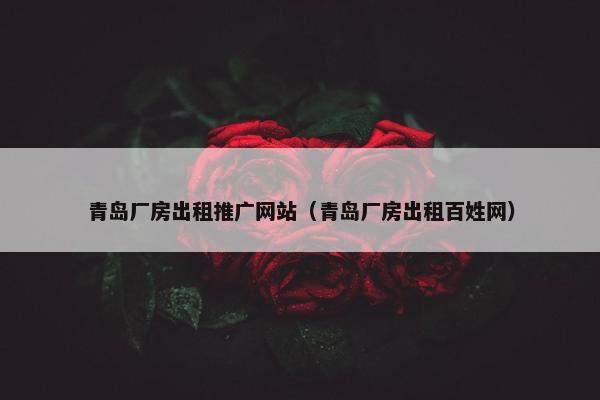 青岛厂房出租推广网站（青岛厂房出租百姓网）