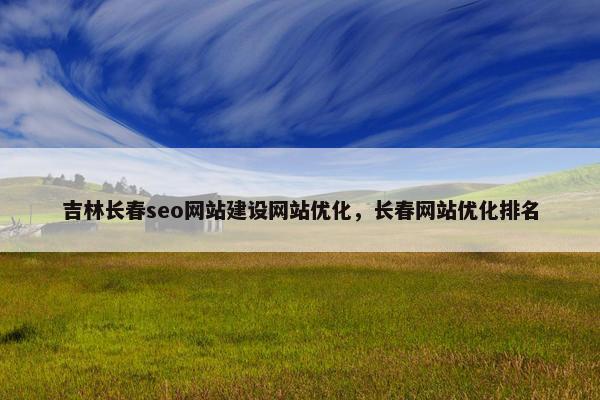 吉林长春seo网站建设网站优化，长春网站优化排名