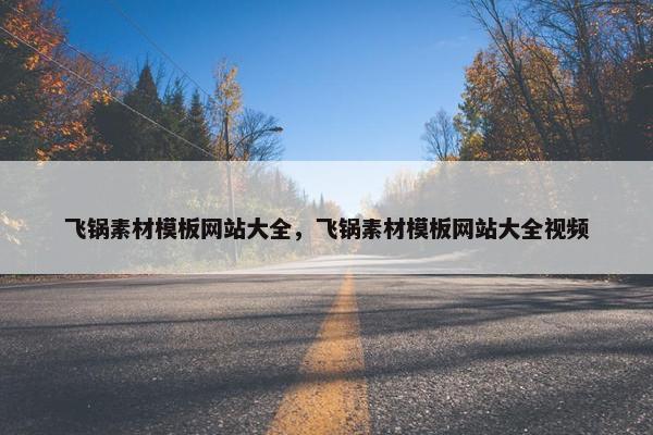 飞锅素材模板网站大全，飞锅素材模板网站大全视频