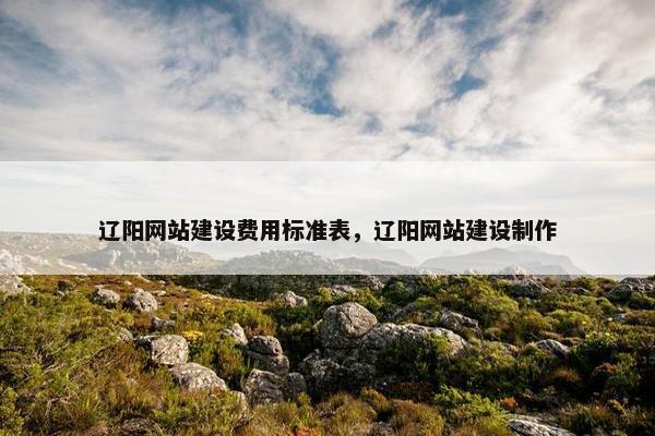 辽阳网站建设费用标准表，辽阳网站建设制作