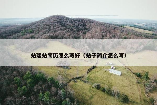 站建站简历怎么写好（站子简介怎么写）