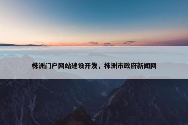 株洲门户网站建设开发，株洲市政府新闻网