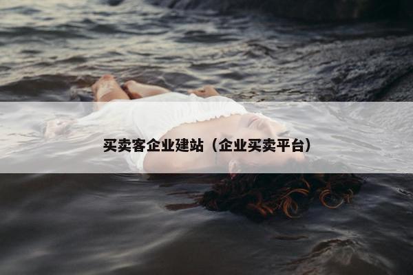 买卖客企业建站（企业买卖平台）