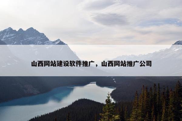 山西网站建设软件推广，山西网站推广公司