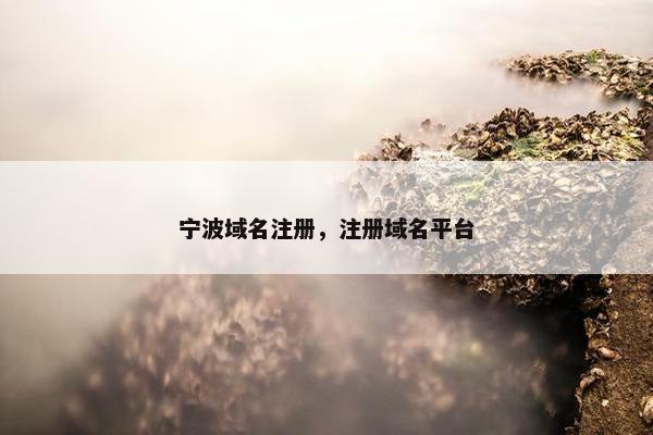 宁波域名注册，注册域名平台