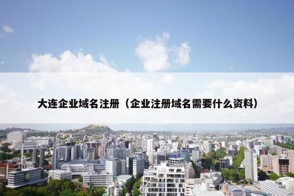 大连企业域名注册（企业注册域名需要什么资料）