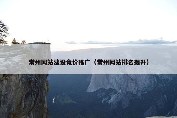 常州网站建设竞价推广（常州网站排名提升）