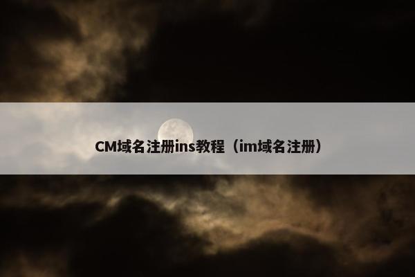 CM域名注册ins教程（im域名注册）
