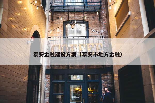 泰安金融建设方案（泰安市地方金融）