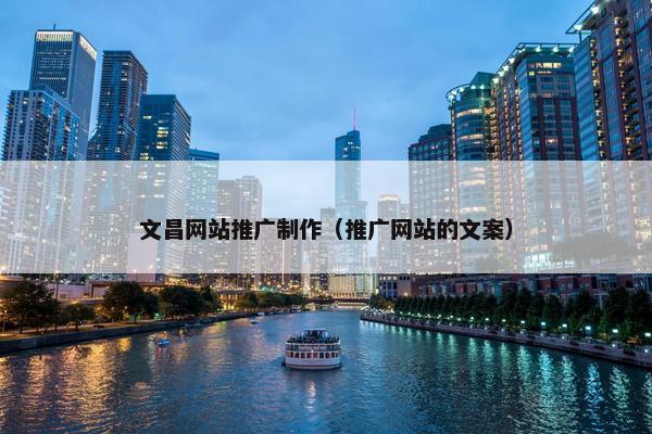 文昌网站推广制作（推广网站的文案）