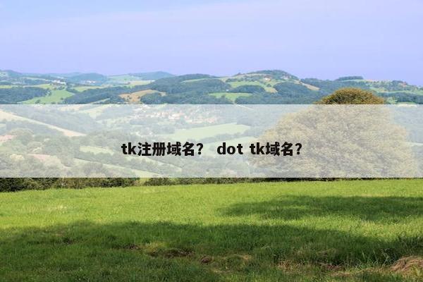 tk注册域名？ dot tk域名？