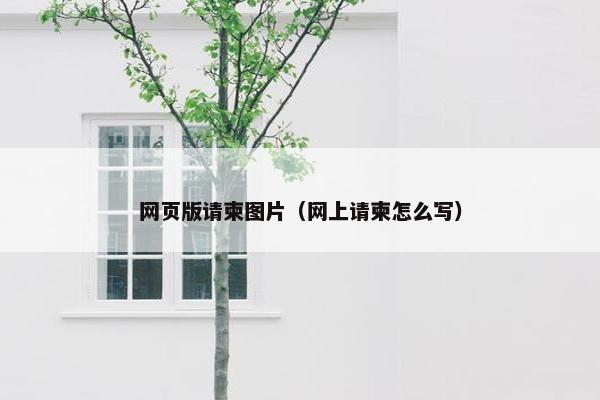网页版请柬图片（网上请柬怎么写）