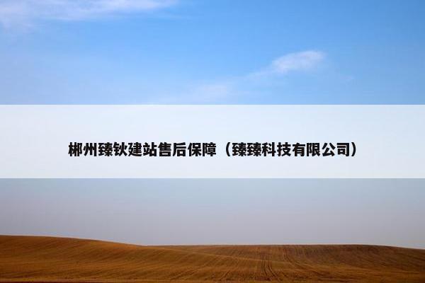 郴州臻钬建站售后保障（臻臻科技有限公司）
