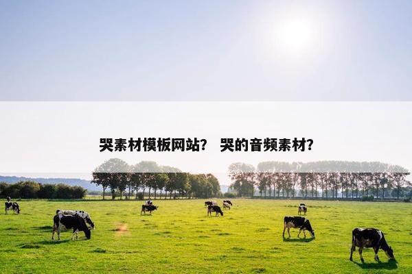 哭素材模板网站？ 哭的音频素材？