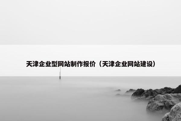 天津企业型网站制作报价（天津企业网站建设）