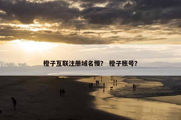 橙子互联注册域名慢？ 橙子账号？