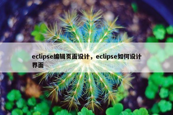 eclipse编辑页面设计，eclipse如何设计界面