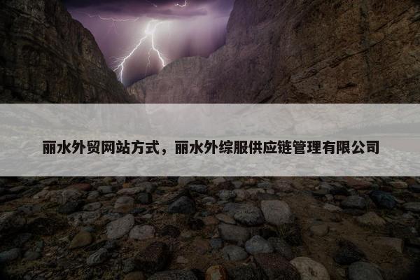 丽水外贸网站方式，丽水外综服供应链管理有限公司