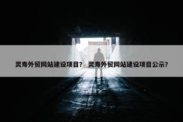 灵寿外贸网站建设项目？ 灵寿外贸网站建设项目公示？