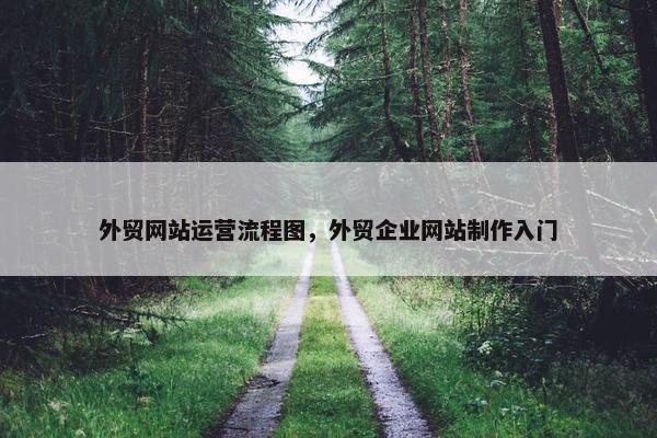 外贸网站运营流程图，外贸企业网站制作入门