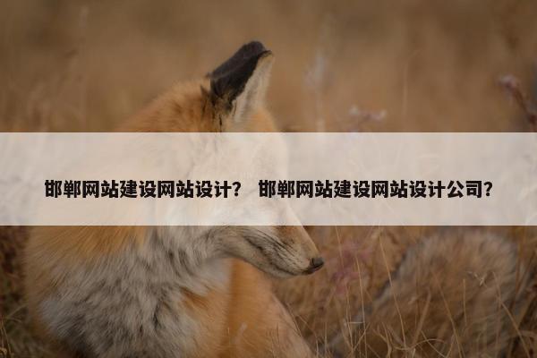 邯郸网站建设网站设计？ 邯郸网站建设网站设计公司？