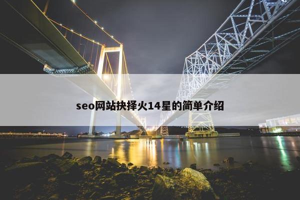 seo网站抉择火14星的简单介绍