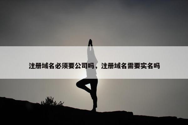 注册域名必须要公司吗，注册域名需要实名吗