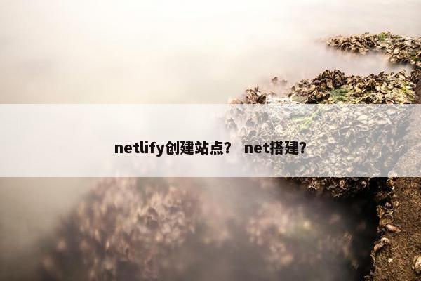 netlify创建站点？ net搭建？