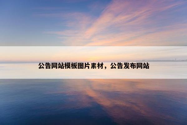 公告网站模板图片素材，公告发布网站