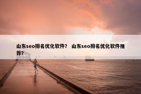 山东seo排名优化软件？ 山东seo排名优化软件推荐？