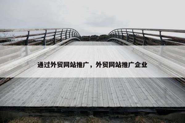 通过外贸网站推广，外贸网站推广企业