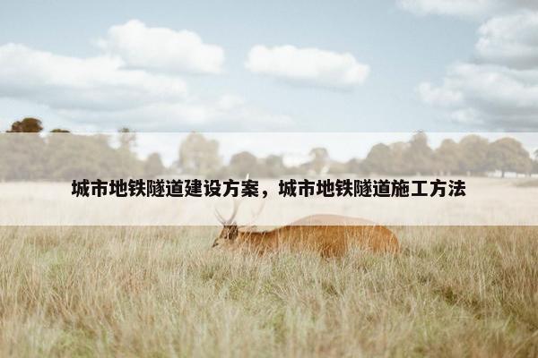 城市地铁隧道建设方案，城市地铁隧道施工方法