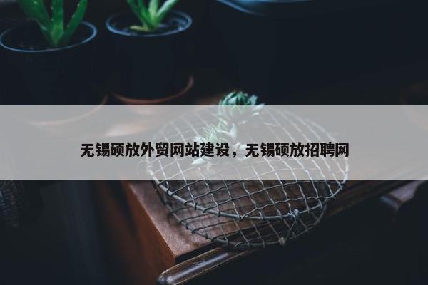 无锡硕放外贸网站建设，无锡硕放招聘网