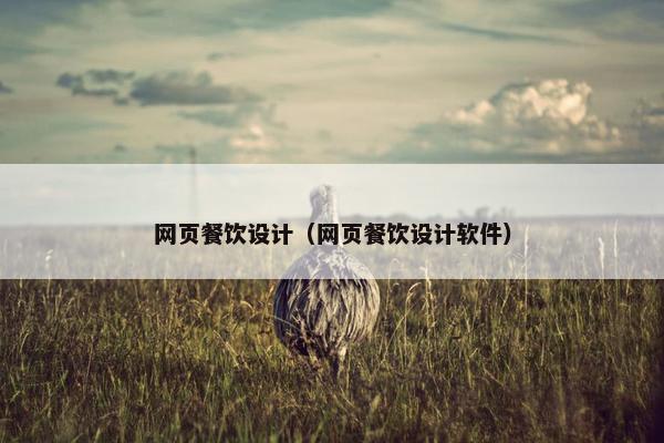 网页餐饮设计（网页餐饮设计软件）