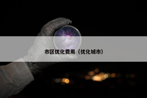 市区优化费用（优化城市）