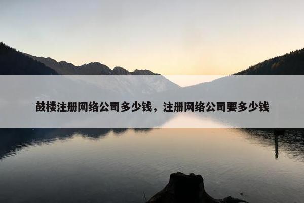 鼓楼注册网络公司多少钱，注册网络公司要多少钱